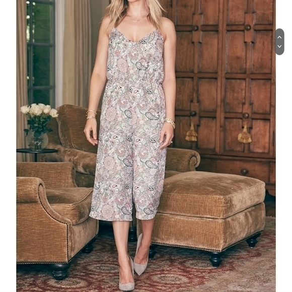 Cupcake and Cashmere Paisley Cropped Romper NWT - Picture 3 of 12